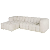 Canapé Nuage d’angle Gauche 4/5 Places Beige Sable – Nube Solen