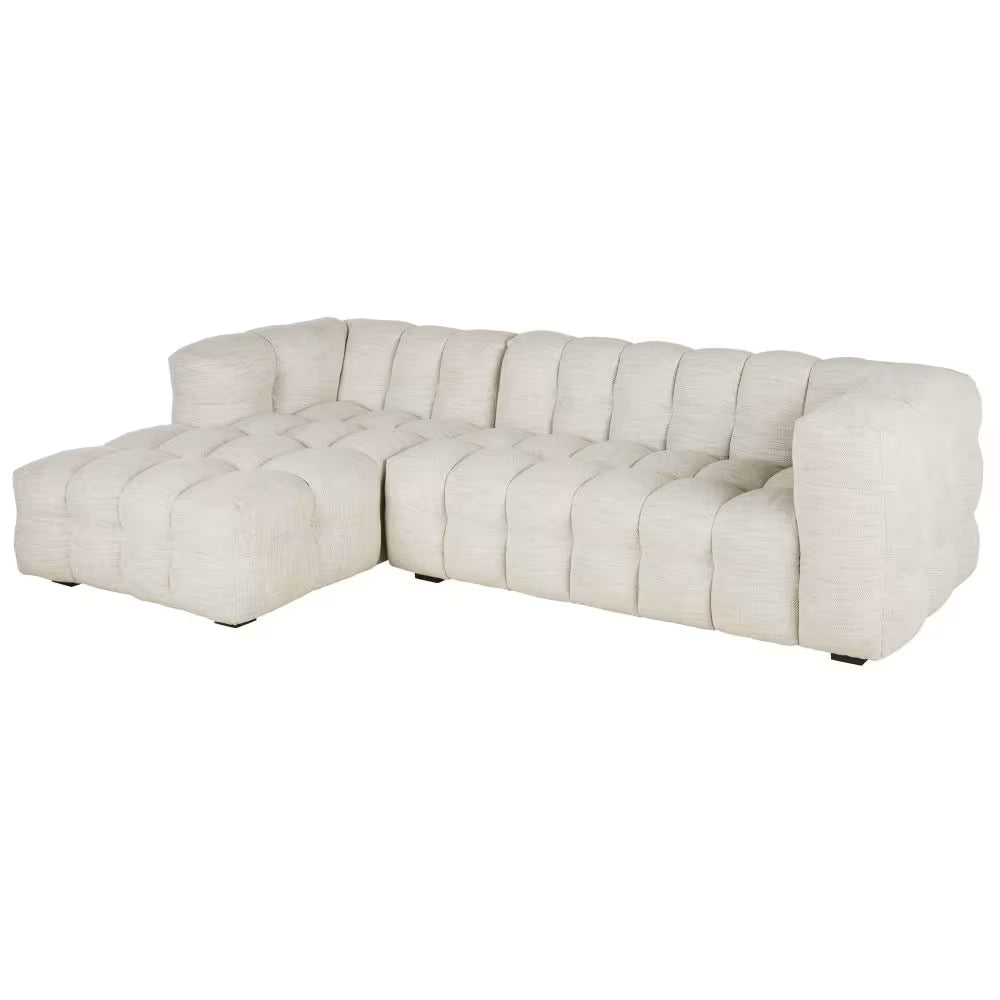 Canapé Nuage d’angle Gauche 4/5 Places Beige Sable – Nube Solen