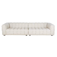 Canapé Nuage 6/7 Places Capitonné Beige Sable – Nube Orsen