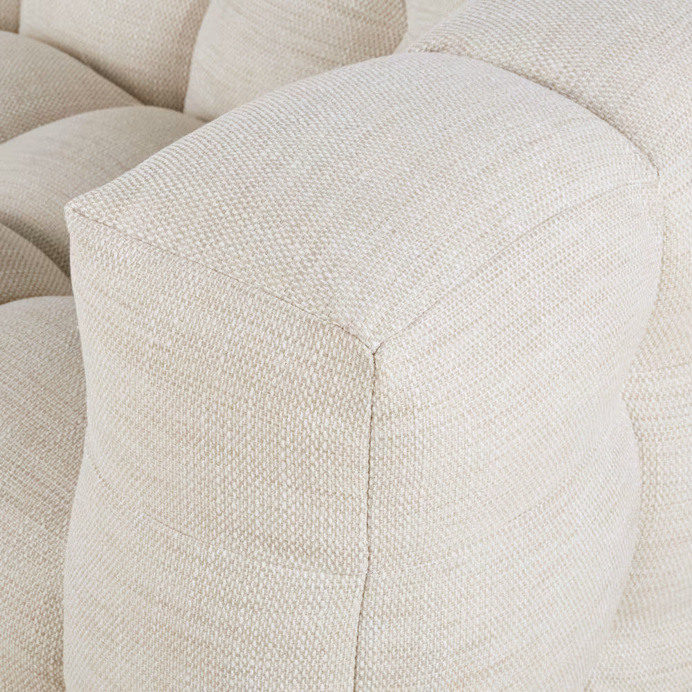 Canapé Nuage 6/7 Places Capitonné Beige Sable – Nube Orsen