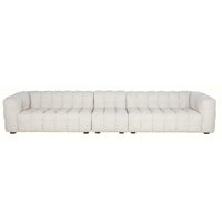 Canapé Nuage 6/7 Places Capitonné Beige Sable – Nube Orsen