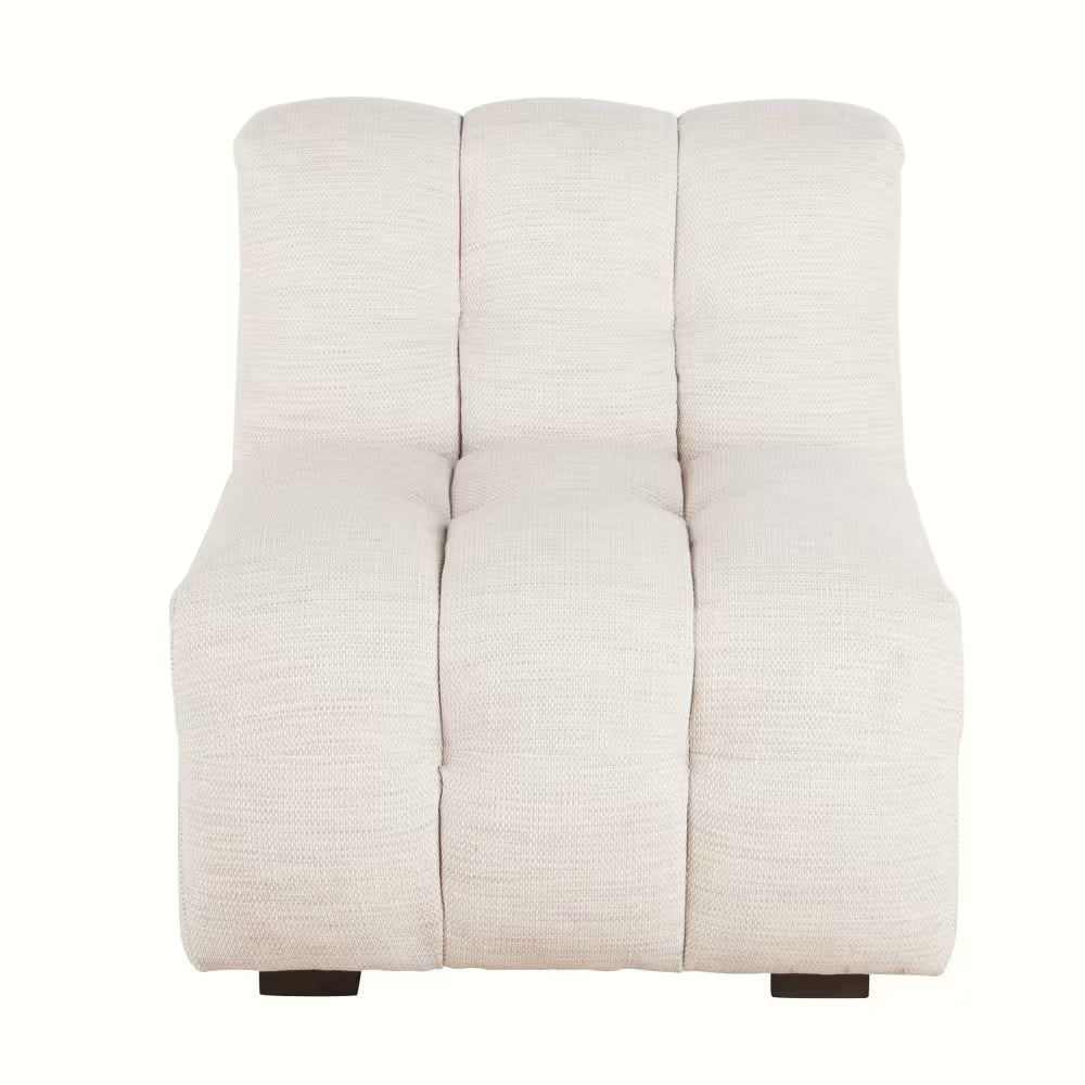 Chauffeuse Modulable Beige Sable Capitonnée – Nube Elya