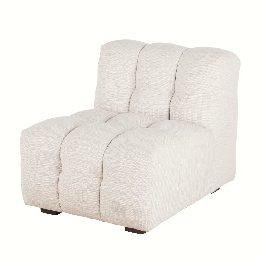 Chauffeuse Modulable Beige Sable Capitonnée – Nube Elya