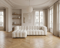 Canapé Nuage d’angle Gauche 4/5 Places Beige Sable – Nube Solen