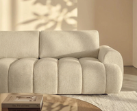 Canapé Convertible 4 Places Beige avec Coffre – Nube Orel