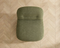 Fauteuil Pivotant Vert Kaki en Tissu Texturé – Mollie Varen