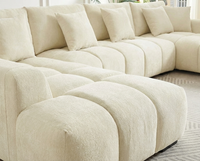Canapé Panoramique Beige XXL avec Méridiennes – Nube Bérén