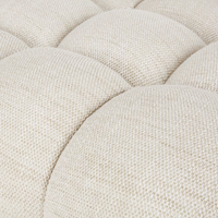 Pouf Nuage Carré Beige Sable Capitonné – Nube Alma